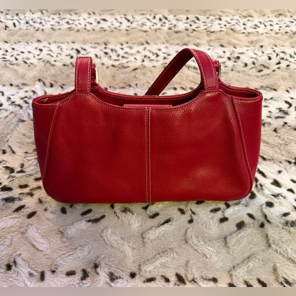 Vintage Red Leather Shoulder Bag - Picture 4 of 7